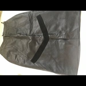 Genuine leather skirt